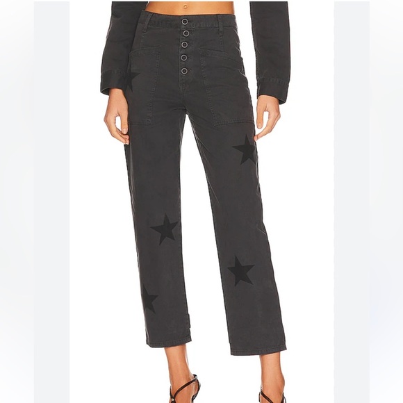 Pistola Revolve Tammy High Rise Trouser in Midnight Honor gray stars pants - Picture 1 of 12